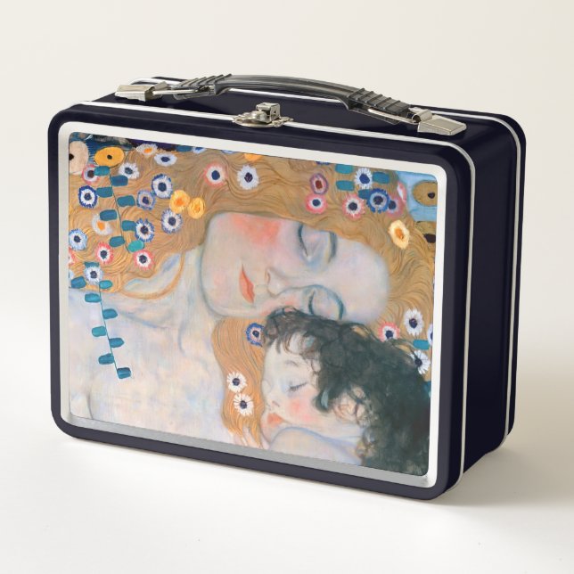 Gustav Klimt - Mother and Child Metal Lunch Box (Front)