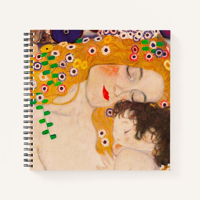 Gustav Klimt - Mother and Child  Notebook (Front)