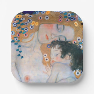 Gustav Klimt - Mother and Child Paper Plate