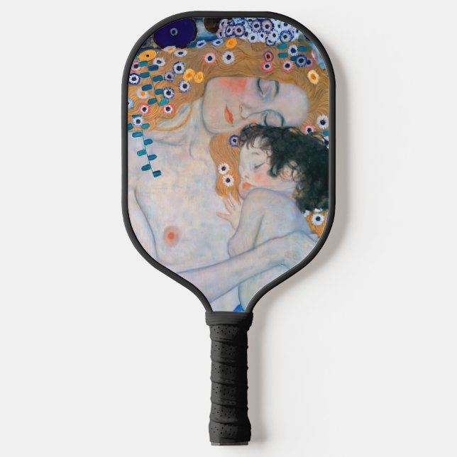 Gustav Klimt - Mother and Child Pickleball Paddle (Front)