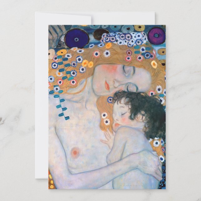 Gustav Klimt - Mother and Child Thank You Card (Front)