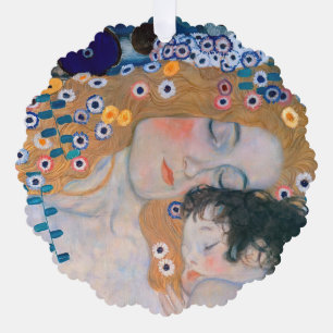Gustav Klimt - Mother and Child Tree Decoration Card