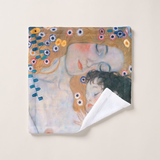 Gustav Klimt - Mother and Child Wash Cloth (Wash Cloth)