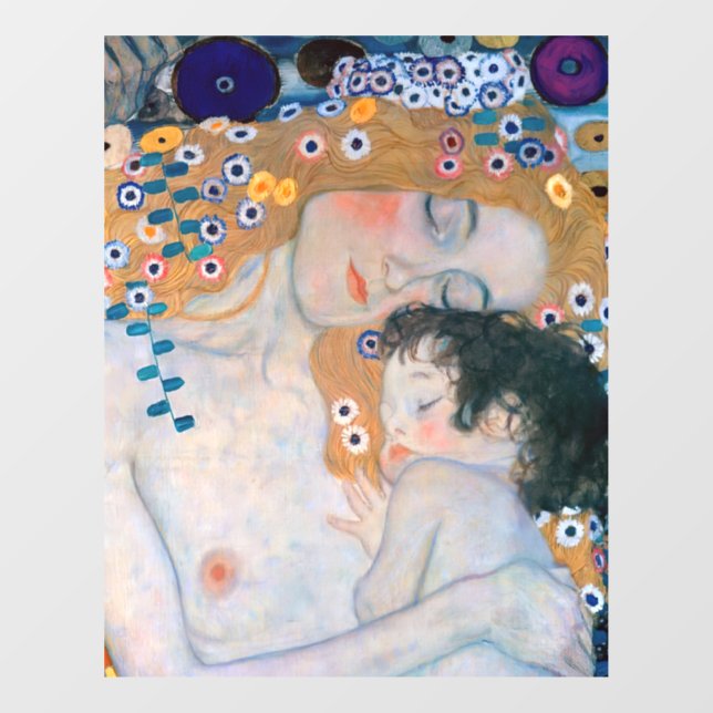 Gustav Klimt - Mother and Child Window Cling (Sheet)