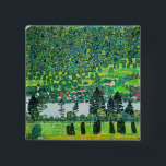 Gustav Klimt - Mountain Slope at Unterach 15 Cm Square Badge<br><div class="desc">Mountain Slope at Unterach / Slope in a Forest on Attersee Lake - Gustav Klimt,  Oil on Canvas,  1916</div>