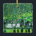 Gustav Klimt - Mountain Slope at Unterach Ceramic Ornament<br><div class="desc">Mountain Slope at Unterach / Slope in a Forest on Attersee Lake - Gustav Klimt,  Oil on Canvas,  1916</div>