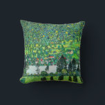 Gustav Klimt - Mountain Slope at Unterach Cushion<br><div class="desc">Mountain Slope at Unterach / Slope in a Forest on Attersee Lake - Gustav Klimt,  Oil on Canvas,  1916</div>