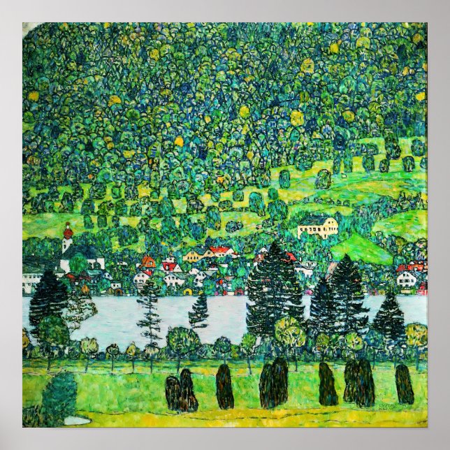 Gustav Klimt - Mountain Slope at Unterach Poster (Front)