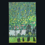 Gustav Klimt - Mountain Slope at Unterach Tea Towel<br><div class="desc">Mountain Slope at Unterach / Slope in a Forest on Attersee Lake - Gustav Klimt,  Oil on Canvas,  1916</div>