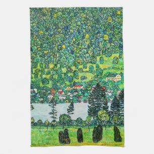 Gustav Klimt - Mountain Slope at Unterach Tea Towel