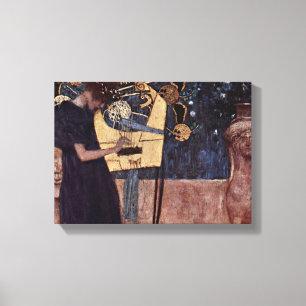 Gustav Klimt - Music Canvas Print
