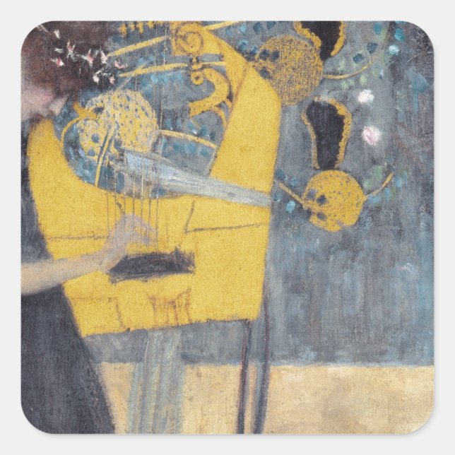 Gustav Klimt // Musik Square Sticker (Front)