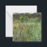Gustav Klimt - Orchard Card<br><div class="desc">Orchard / Blooming Field / Field of Flowers - Gustav Klimt,  Oil on Canvas,  1907</div>