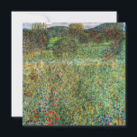 Gustav Klimt - Orchard Invitation<br><div class="desc">Orchard / Blooming Field / Field of Flowers - Gustav Klimt,  Oil on Canvas,  1907</div>