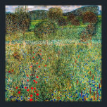 Gustav Klimt - Orchard Poster<br><div class="desc">Orchard / Blooming Field / Field of Flowers - Gustav Klimt,  Oil on Canvas,  1907</div>