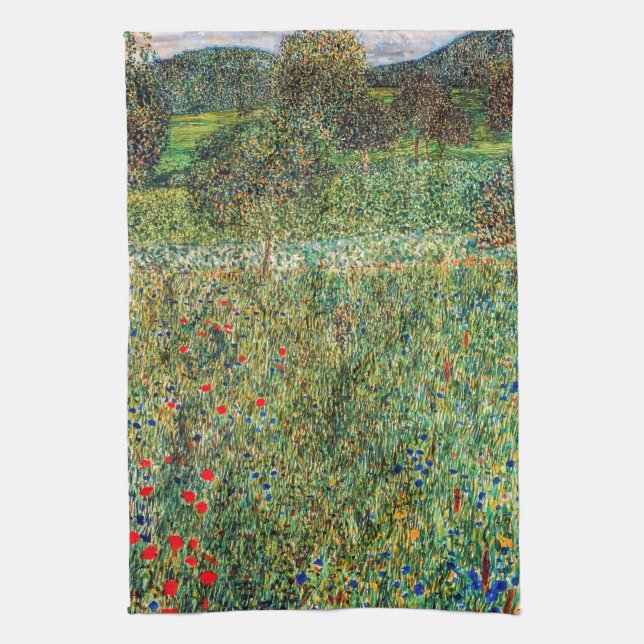 Gustav Klimt - Orchard Tea Towel (Vertical)