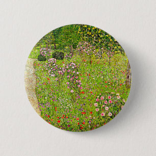 Gustav Klimt Orchard with Roses 6 Cm Round Badge