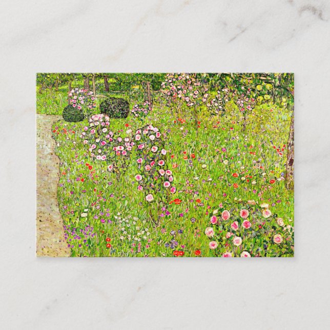 Gustav Klimt Orchard with Roses Enclosure Card (Front)