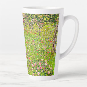 Gustav Klimt Orchard with Roses Latte Mug