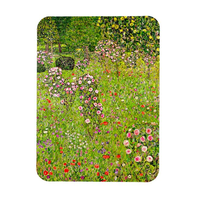 Gustav Klimt Orchard with Roses Magnet (Vertical)