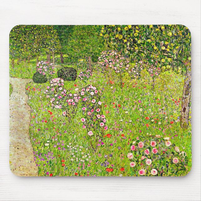 Gustav Klimt Orchard with Roses Mouse Mat (Front)