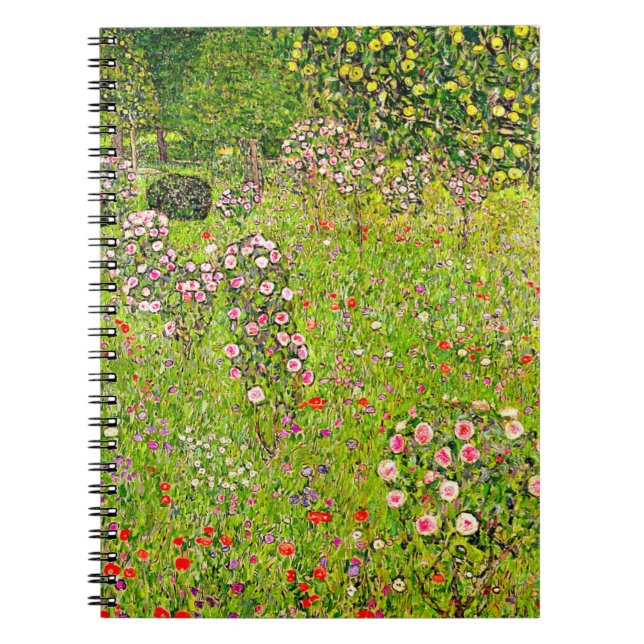 Gustav Klimt Orchard with Roses Notebook (Front)