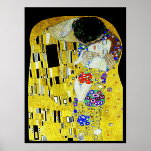 Gustav Klimt painting art Kiss Love Poster