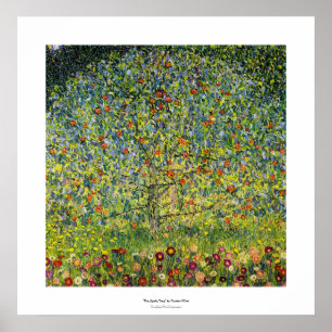 Gustav Klimt painting art nouveau The Apple Tree Poster
