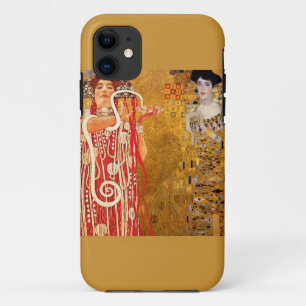 Gustav Klimt, paintings Collage, Combined art iPhone 11 Case