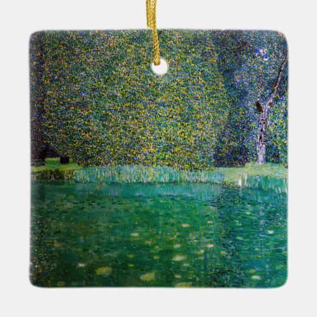 Gustav Klimt - Park of Schloss Kammer am Attersee Ceramic Ornament (Front)