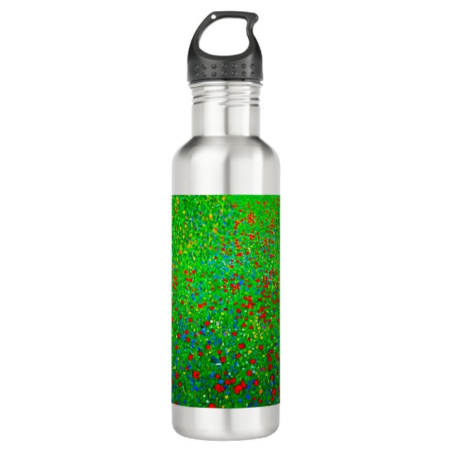 Gustav Klimt Poppy Field 710 Ml Water Bottle (Front)