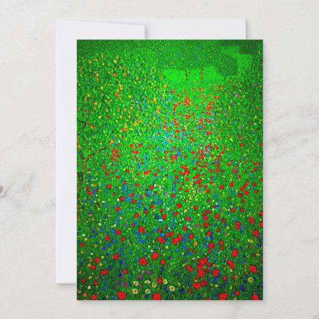 Gustav Klimt Poppy Field Announcement (Front)