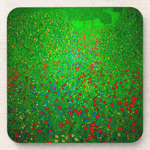 Gustav Klimt Poppy Field Coaster