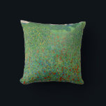 Gustav Klimt - Poppy Field Cushion<br><div class="desc">Poppy Field / Field of Poppies - Gustav Klimt,  Oil on Canvas,  1907</div>