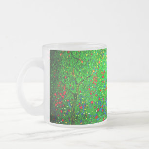 Gustav Klimt Poppy Field Frosted Glass Coffee Mug