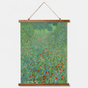 Gustav Klimt - Poppy Field Hanging Tapestry