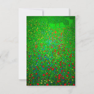Gustav Klimt Poppy Field Invitation