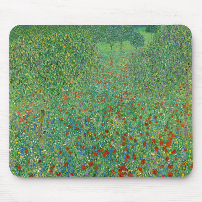 Gustav Klimt - Poppy Field Mouse Mat (Front)