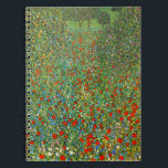 Gustav Klimt Poppy Field Notebook<br><div class="desc">Gustav Klimt Poppy Field notebook. Oil painting on canvas from 1907. One of Austrian artist’s Gustav Klimt’s most enchanting landscapes, Poppy field features a beautiful field of blooming red poppies sprawling out into the distance with trees rising on the horizon. The painting features Klimt’s lovely mix of impressionism and art...</div>
