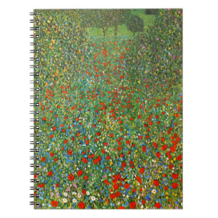 Gustav Klimt Poppy Field Notebook