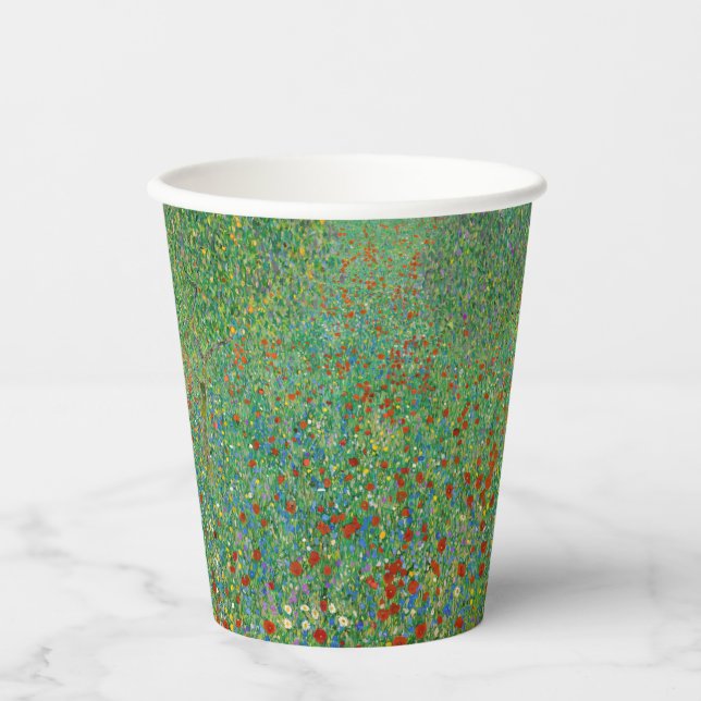 Gustav Klimt - Poppy Field Paper Cups (Front)