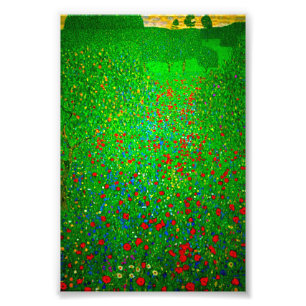 Gustav Klimt Poppy Field Photo Print