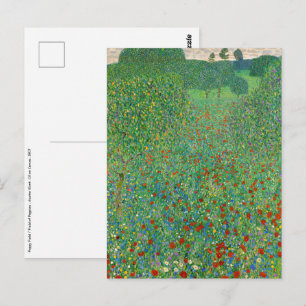 Gustav Klimt - Poppy Field Postcard