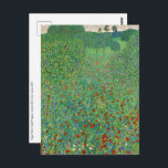 Gustav Klimt - Poppy Field Postcard<br><div class="desc">Poppy Field / Field of Poppies - Gustav Klimt,  Oil on Canvas,  1907</div>