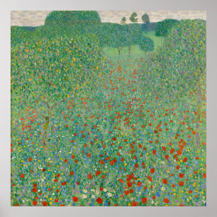 Gustav Klimt - Poppy Field Poster