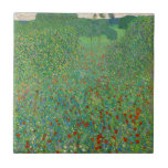 Gustav Klimt - Poppy Field Tile<br><div class="desc">Poppy Field / Field of Poppies - Gustav Klimt,  Oil on Canvas,  1907</div>