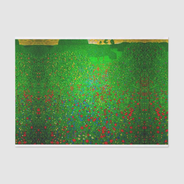 Gustav Klimt Poppy Field Tissue Paper (Front)