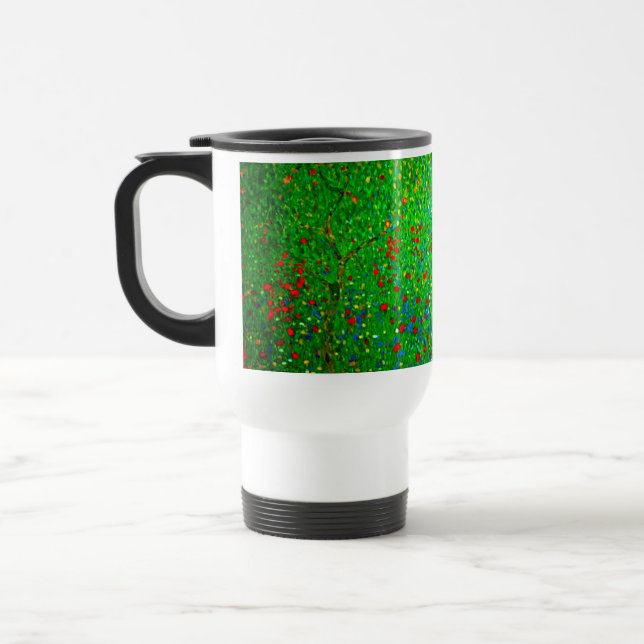 Gustav Klimt Poppy Field Travel Mug (Left)