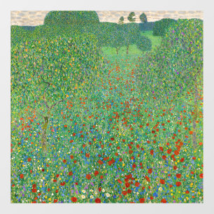 Gustav Klimt - Poppy Field Window Cling