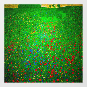 Gustav Klimt Poppy Field Window Cling